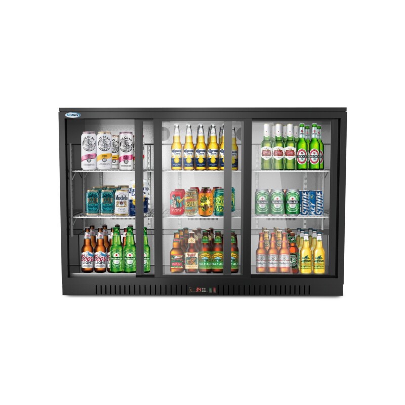 53 in. Three-Door Back Bar Refrigerator - 11.3 Cu Ft BC3DSLBK