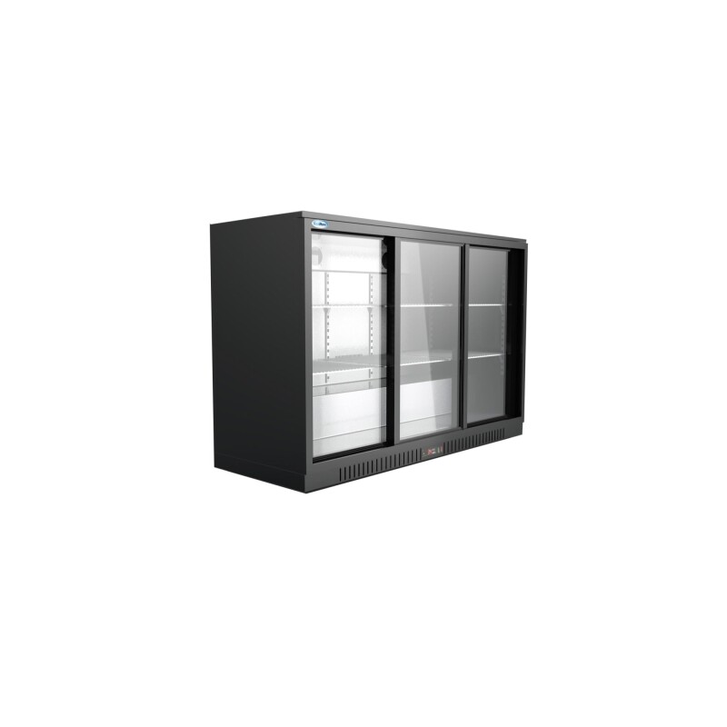 53 in. Three-Door Back Bar Refrigerator - 11.3 Cu Ft BC3DSLBK