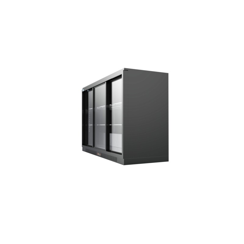 53 in. Three-Door Back Bar Refrigerator - 11.3 Cu Ft BC3DSLBK