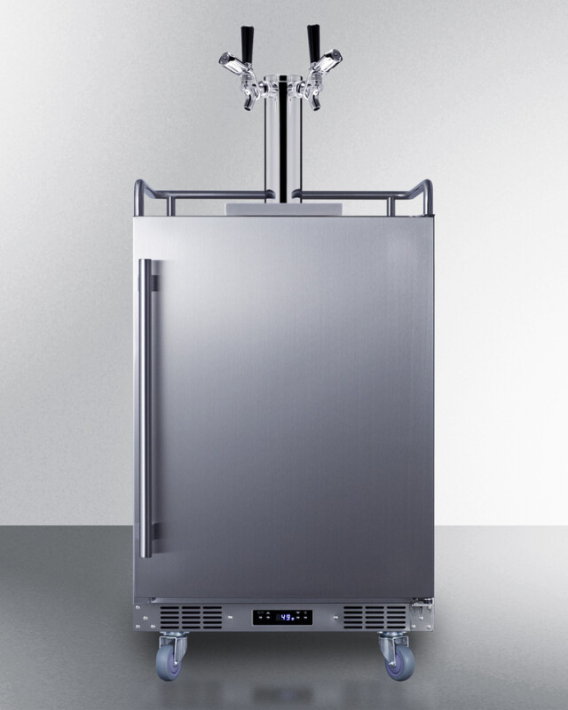 24" Wide Built-In Outdoor Commercial Beer Kegerator BC74OSCOMTWIN