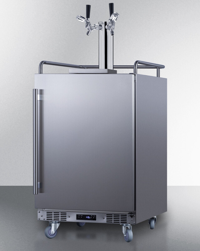 24" Wide Built-In Outdoor Commercial Beer Kegerator BC74OSCOMTWIN