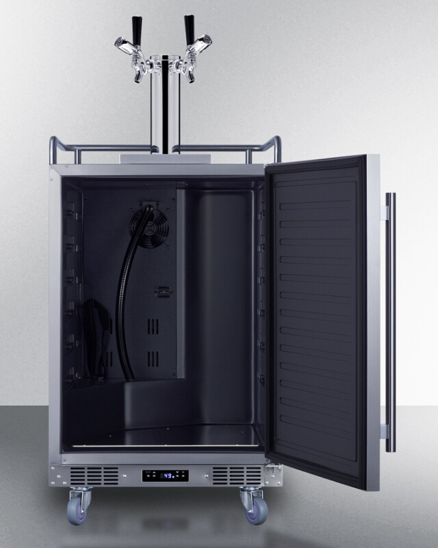 24" Wide Built-In Outdoor Commercial Beer Kegerator BC74OSCOMTWIN