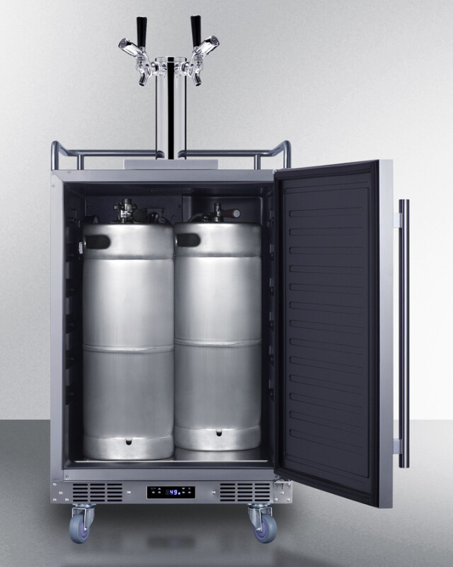 24" Wide Built-In Outdoor Commercial Beer Kegerator BC74OSCOMTWIN