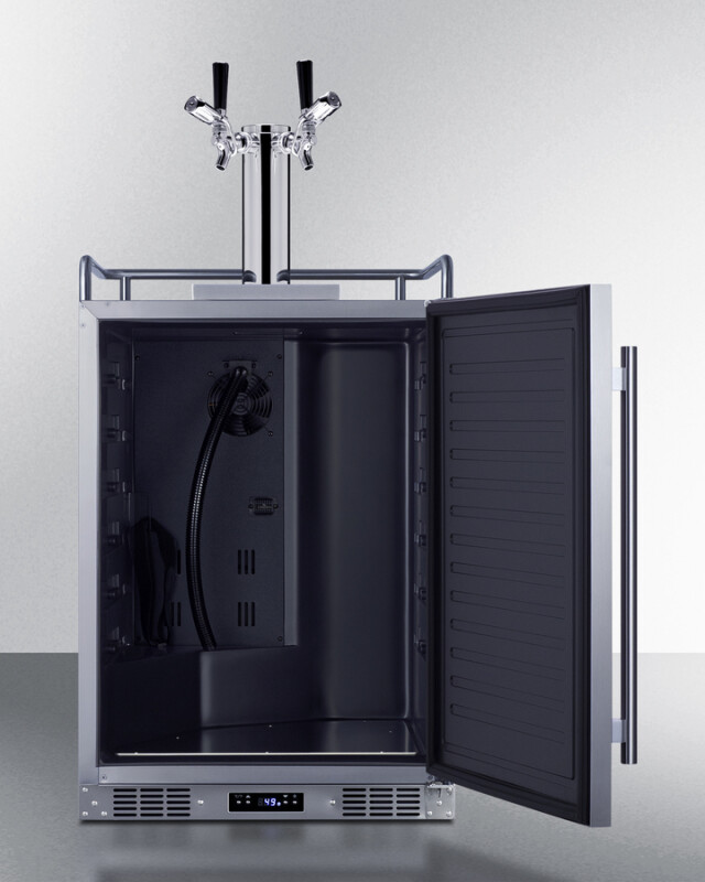 24" Wide Built-In Outdoor Commercial Beer Kegerator BC74OSCOMTWIN