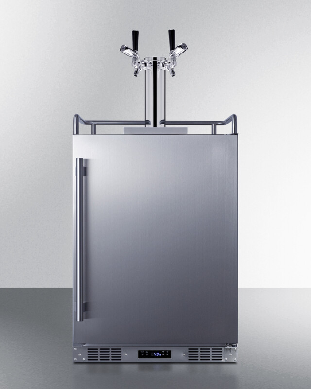 24" Wide Built-In Outdoor Commercial Beer Kegerator BC74OSCOMTWIN