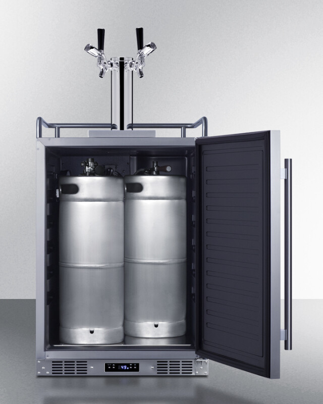 24" Wide Built-In Outdoor Commercial Beer Kegerator BC74OSCOMTWIN