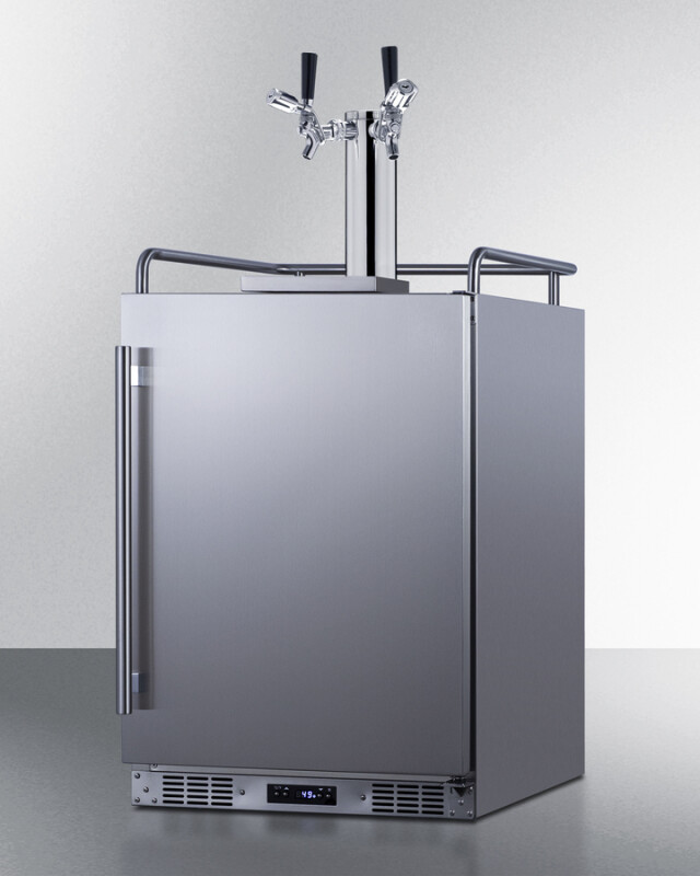 24" Wide Built-In Outdoor Commercial Beer Kegerator BC74OSCOMTWIN