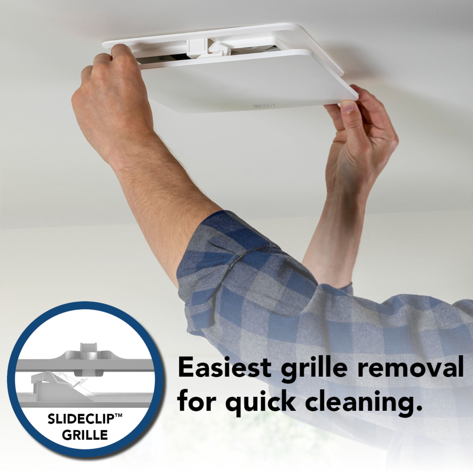 Broan-NuTone Roomside Series 80 CFM 1.5 Sones Ventilation Fan ENERGY STAR® BE8