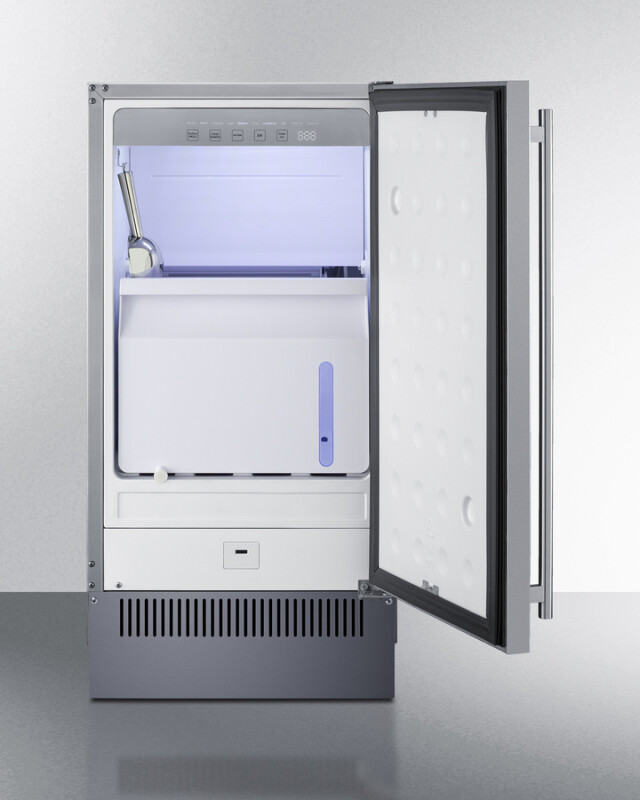 18" Wide Outdoor Clear Icemaker BIM182OS