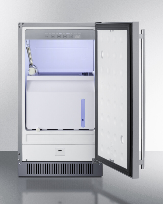 18" Wide Outdoor Clear Icemaker, ADA Compliant BIM182OSADA