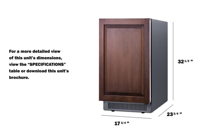 18" Wide Clear Outdoor Icemaker, ADA Compliant (Panel Not Included) BIM182OSADAIF