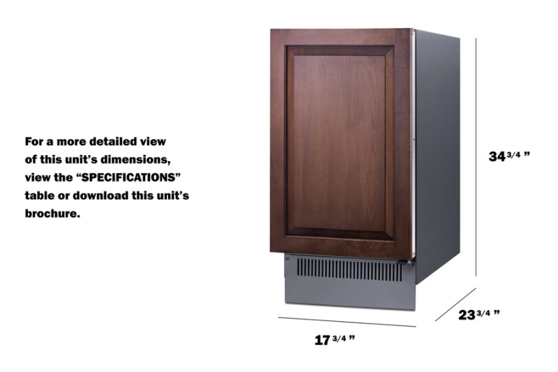 18" Wide Clear Outdoor Icemaker (Panel Not Included) BIM182OSIF