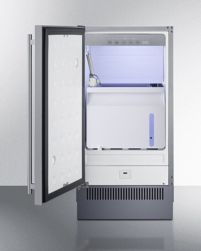 18" Wide Outdoor Clear Icemaker BIM182OSLHD