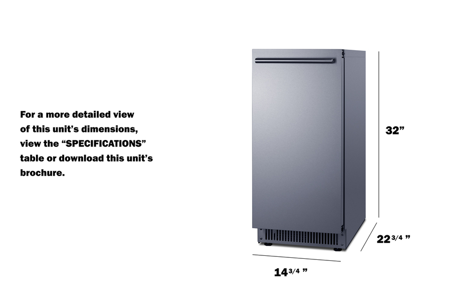 18" Built-In Ice Machine, ADA Compliant BIM62ADA