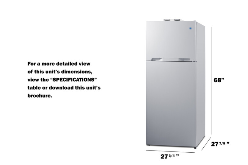 28" Wide Top-Mount Refrigerator-Freezer With NIST-Calibrated Thermometers BKRF151W