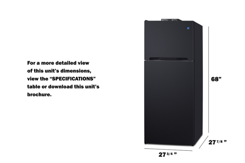 28" Wide Top-Mount Refrigerator-Freezer With NIST-Calibrated Thermometers BKRF152BLHD