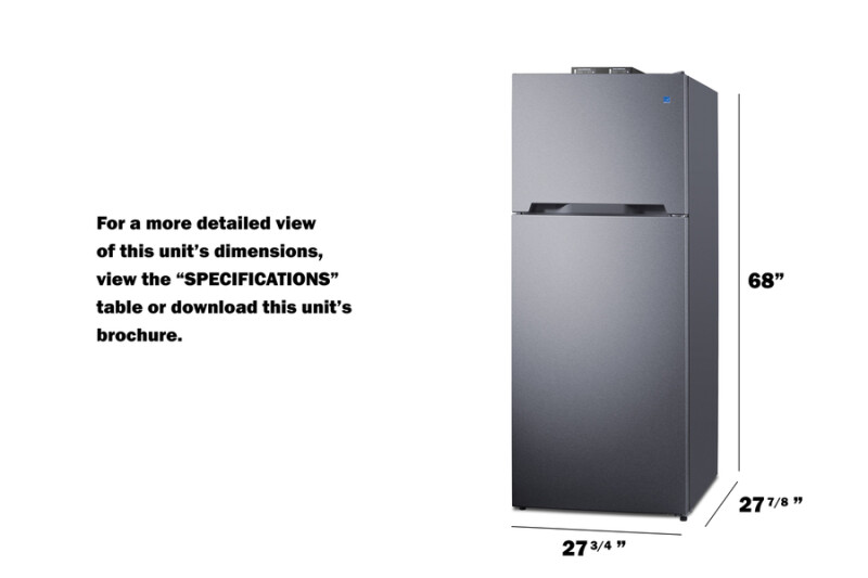 28" Wide Top-Mount Refrigerator-Freezer With NIST-Calibrated Thermometers BKRF15SS