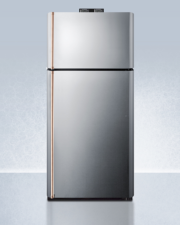 30" Wide Break Room Refrigerator-Freezer with Antimicrobial Pure Copper Handle BKRF18SSCP