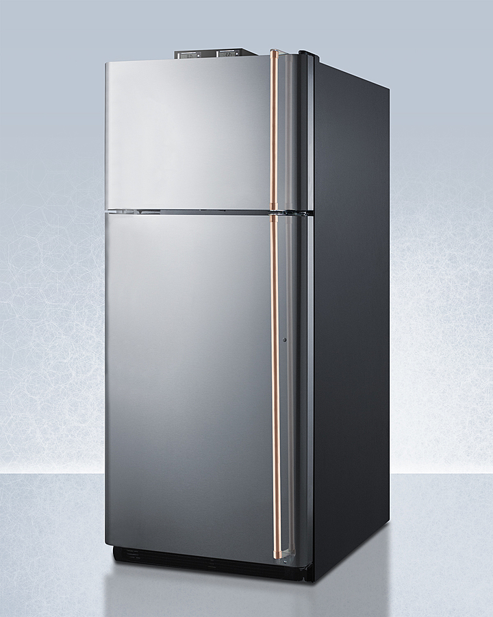 30" Wide Break Room Refrigerator-Freezer with Antimicrobial Pure Copper Handle BKRF18SSCPLHD
