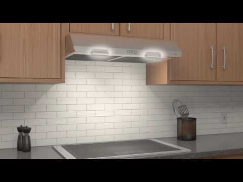 30-Inch Convertible Under-Cabinet Range Hood, 300 Max Blower CFM BKSA130BL
