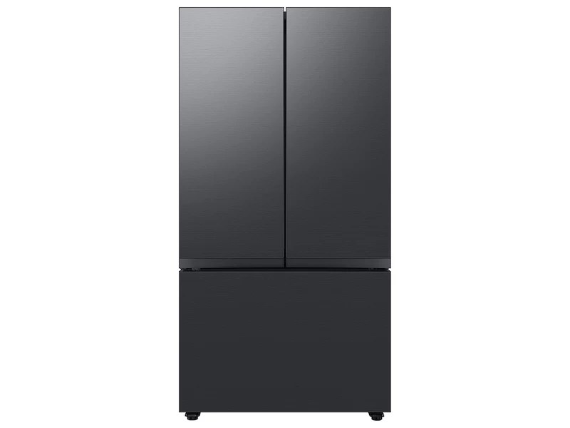 Samsung Bespoke 3-Door French Door Refrigerator (24 cu. ft.) with Beverage Center™ in Matte Black Steel Matte Black Steel BNDL1650311111843 Picture 1