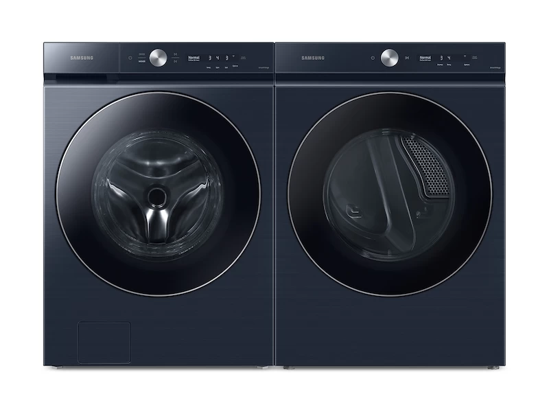 Bespoke Ultra Capacity AI Front Load Washer and Gas Dryer in Brushed Navy BNDL1657832568289