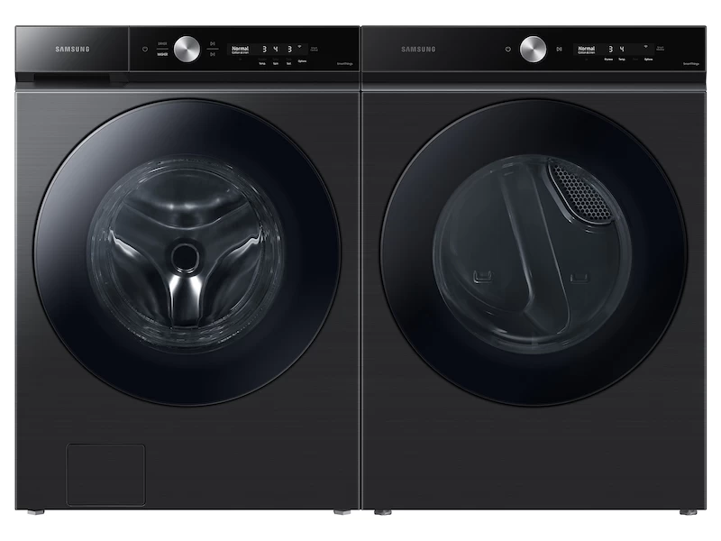 Bespoke Ultra Capacity Front Load Washer and Gas Dryer in Brushed Black BNDL1657834476835
