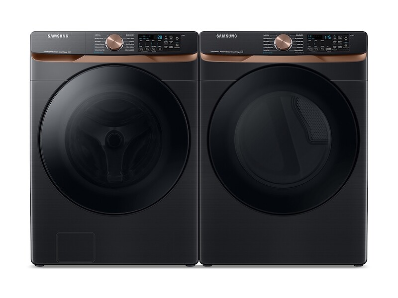 Samsung Extra Large Capacity Smart Front Load Washer and Electric Dryer Set with Super Speed Wash, Steam Sanitize+, and Sensor Dry in Brushed Black Brushed Black BNDL1668783396714 Picture 1