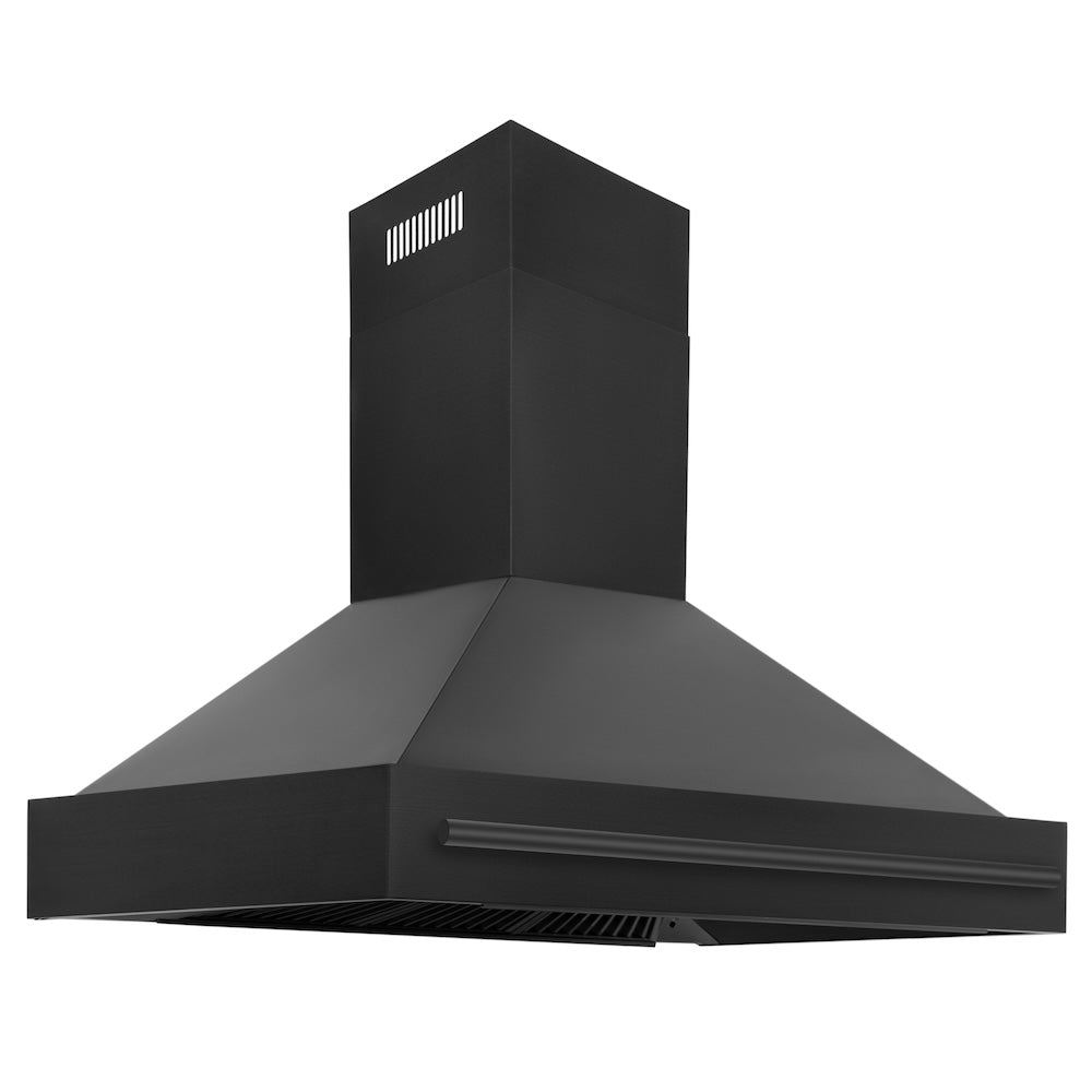 48"Black Stainless Steel Range Hood with Black Stainless Steel Handle BS65548BS
