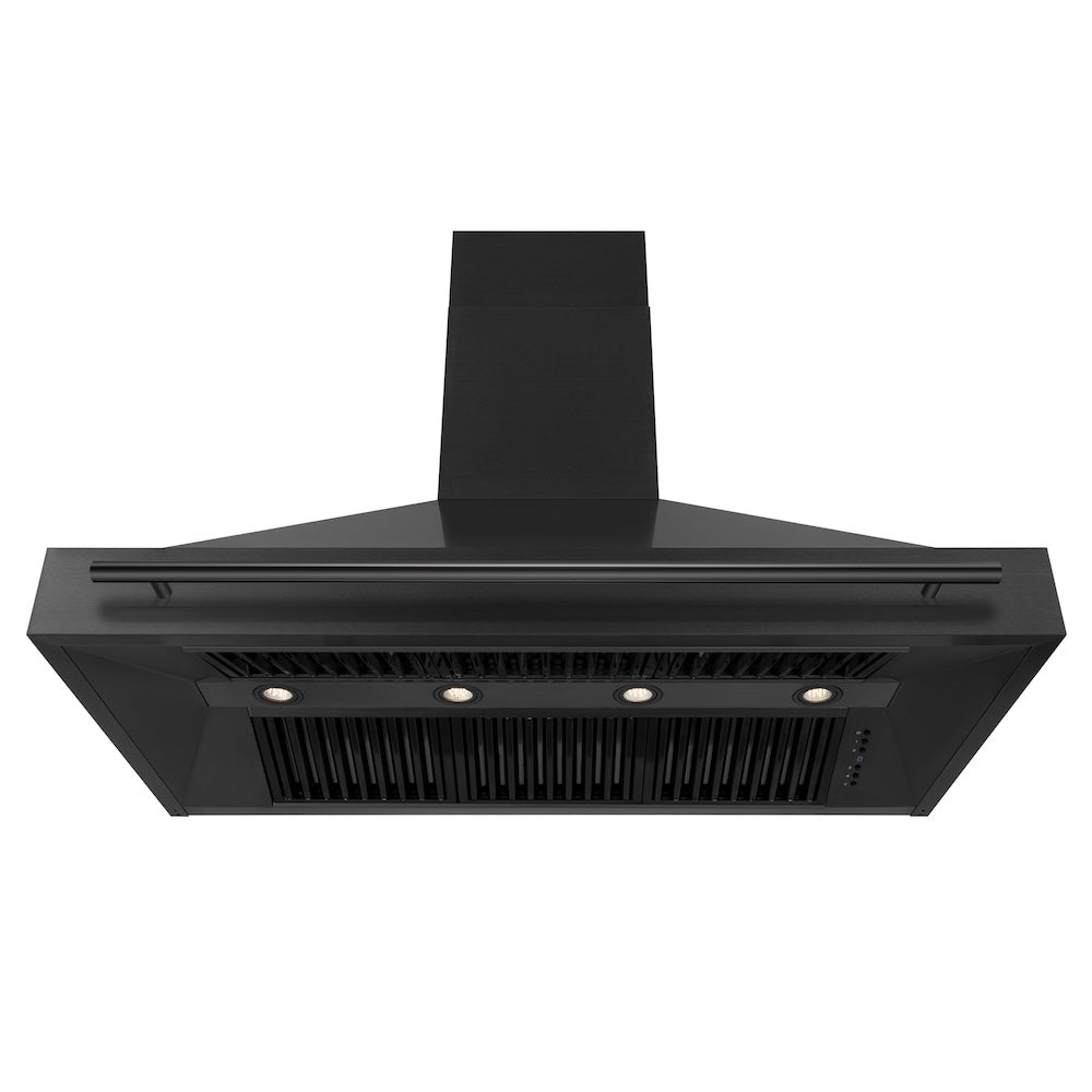 48"Black Stainless Steel Range Hood with Black Stainless Steel Handle BS65548BS