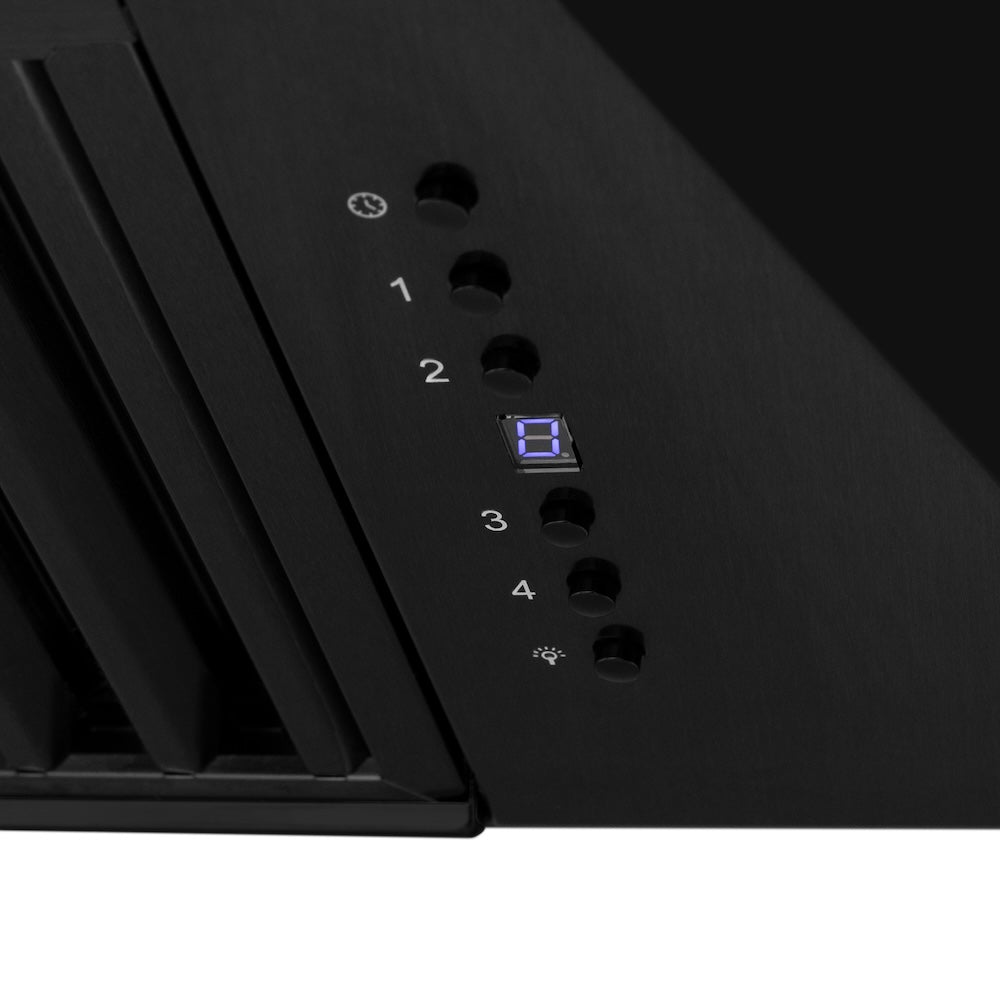 30"Black Stainless Steel Range Hood with Champagne Bronze Handle BS655Z30CB