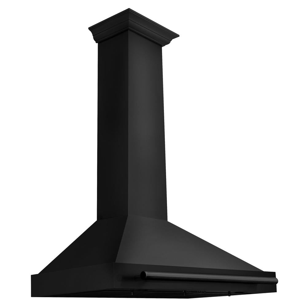 36 in. Convertible Black Stainless Steel Wall Mount Range Hood With Black Stainless Steel Handle BSKB4X36
