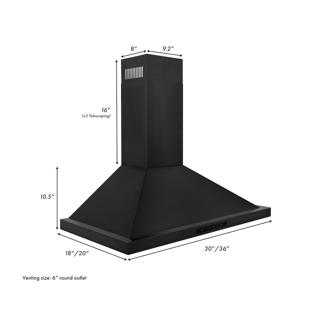 Convertible Vent Wall Mount Range Hood (BSKBN) - 36 Inch BSKBN36