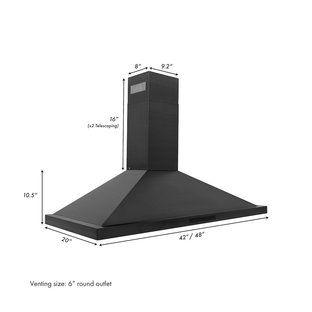 Convertible Vent Wall Mount Range Hood (BSKBN) - 42 inch BSKBN42