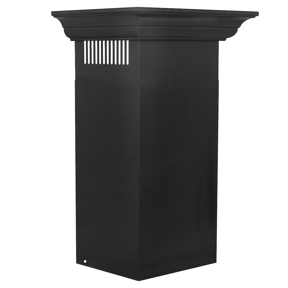 30 In. Convertible Vent Wall Mount Range Hood In Black Stainless Steel With Crown Molding BSKBNCRN30