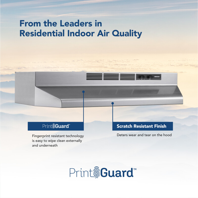 30Inch Ductless UnderCabinet Range Hood w/ Easy Install System, BUEZ130SF