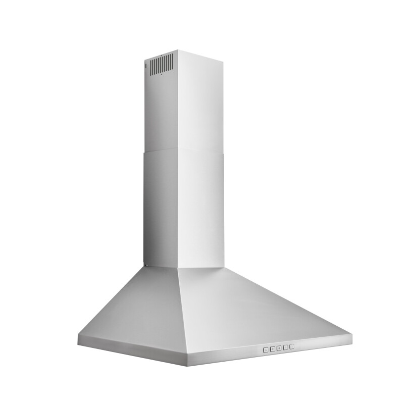 30-Inch Convertible Wall-Mount Pyramidal Chimney Range Hood, 450 Max CFM BWP1304SS