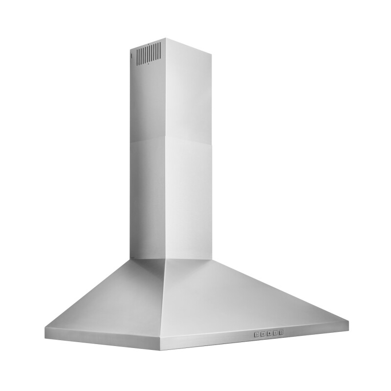 36-Inch Convertible Wall-Mount Pyramidal Chimney Range Hood, 450 Max CFM BWP1364SS