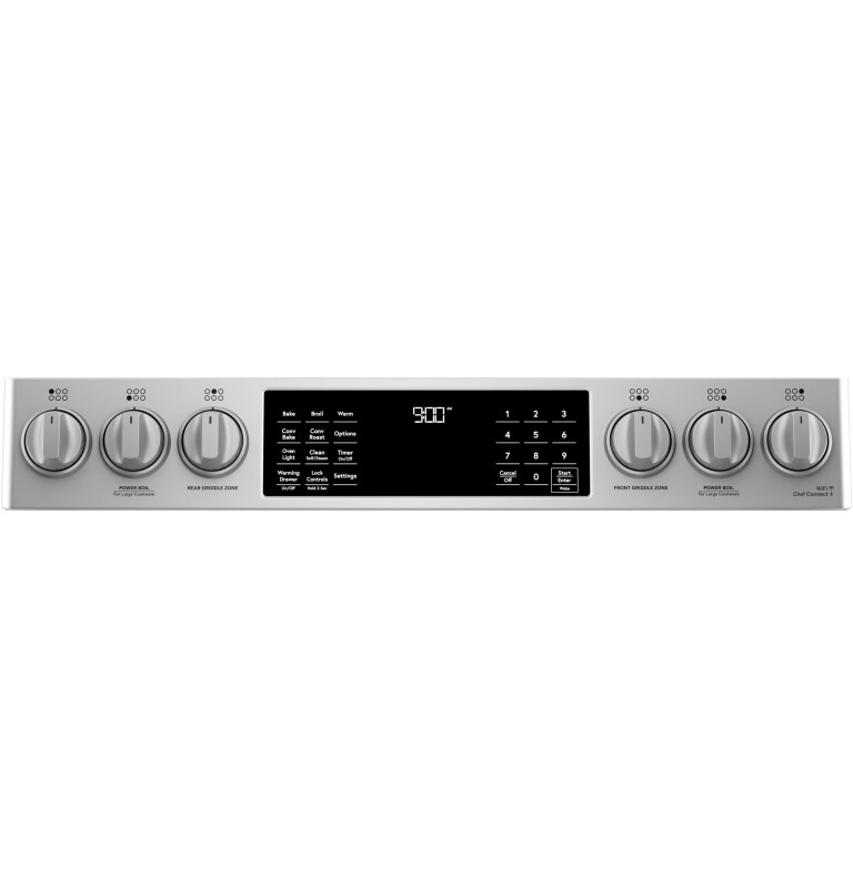 CAFÉ™ 30" Smart Slide-In, Front-Control, Dual-Fuel Range with Warming Drawer C2S900P2MS1