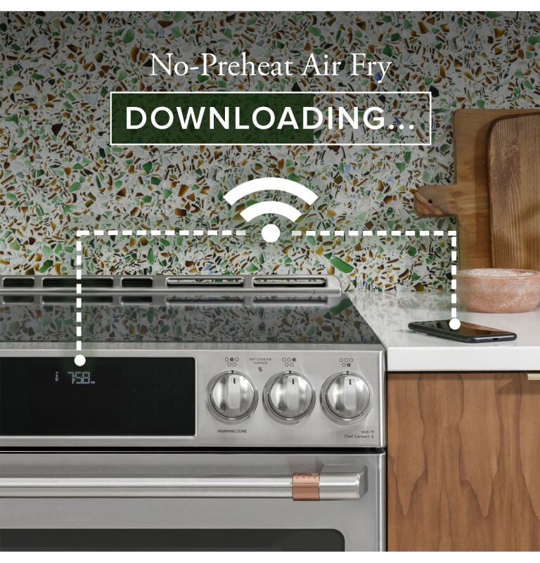 CAFÉ™ 30" Smart Slide-In, Front-Control, Dual-Fuel Range with Warming Drawer C2S900P2MS1