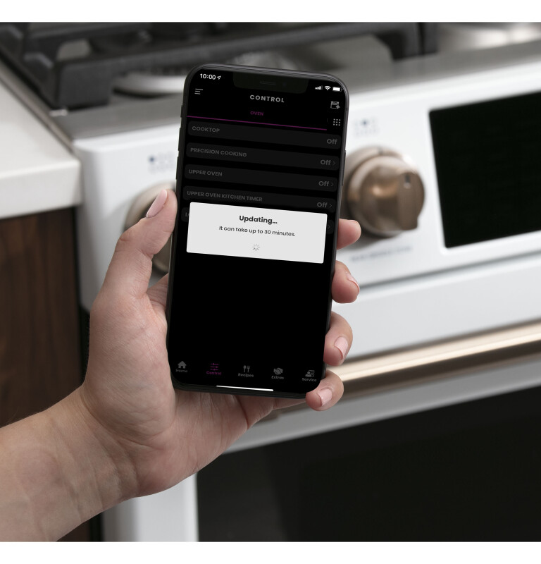 CAFÉ™ 30" Smart Slide-In, Front-Control, Dual-Fuel Range with Warming Drawer C2S900P2MS1