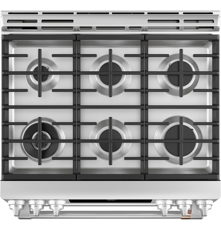 CAFÉ™ 30" Smart Slide-In, Front-Control, Dual-Fuel, Double-Oven Range with Convection C2S950P2MS1