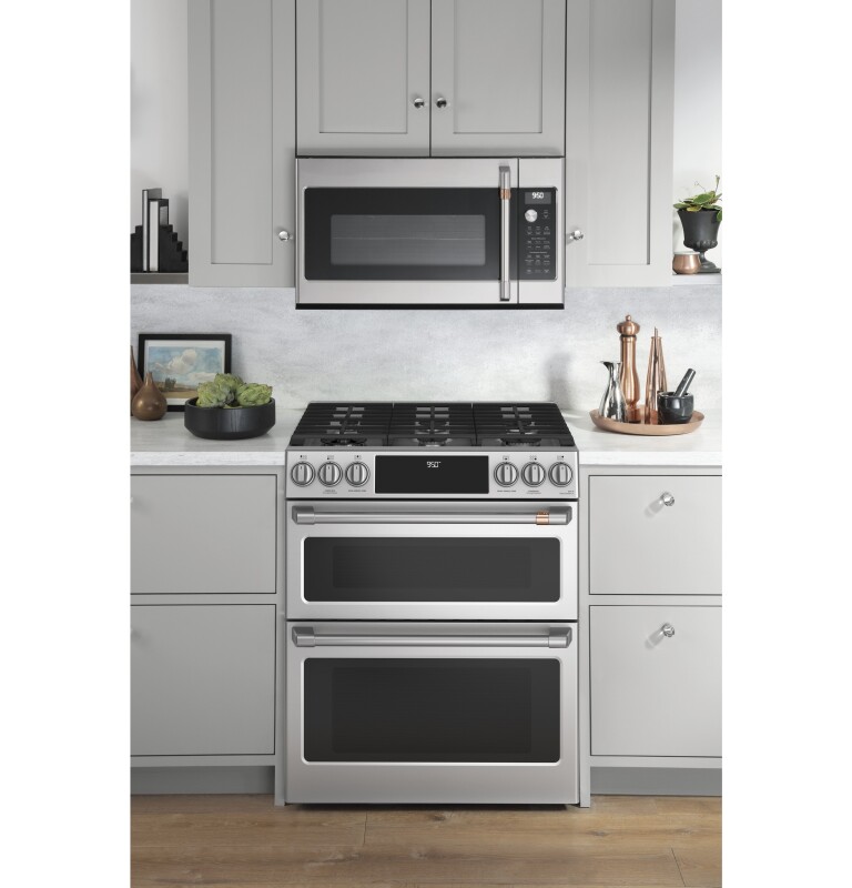 CAFÉ™ 30" Smart Slide-In, Front-Control, Dual-Fuel, Double-Oven Range with Convection C2S950P2MS1
