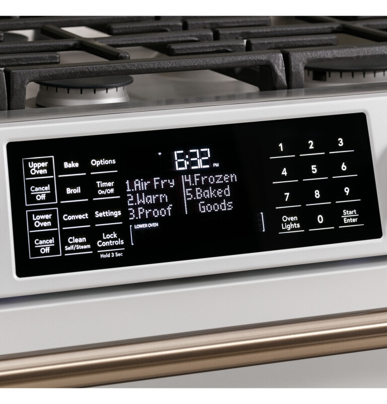 CAFÉ™ 30" Smart Slide-In, Front-Control, Dual-Fuel, Double-Oven Range with Convection C2S950P2MS1