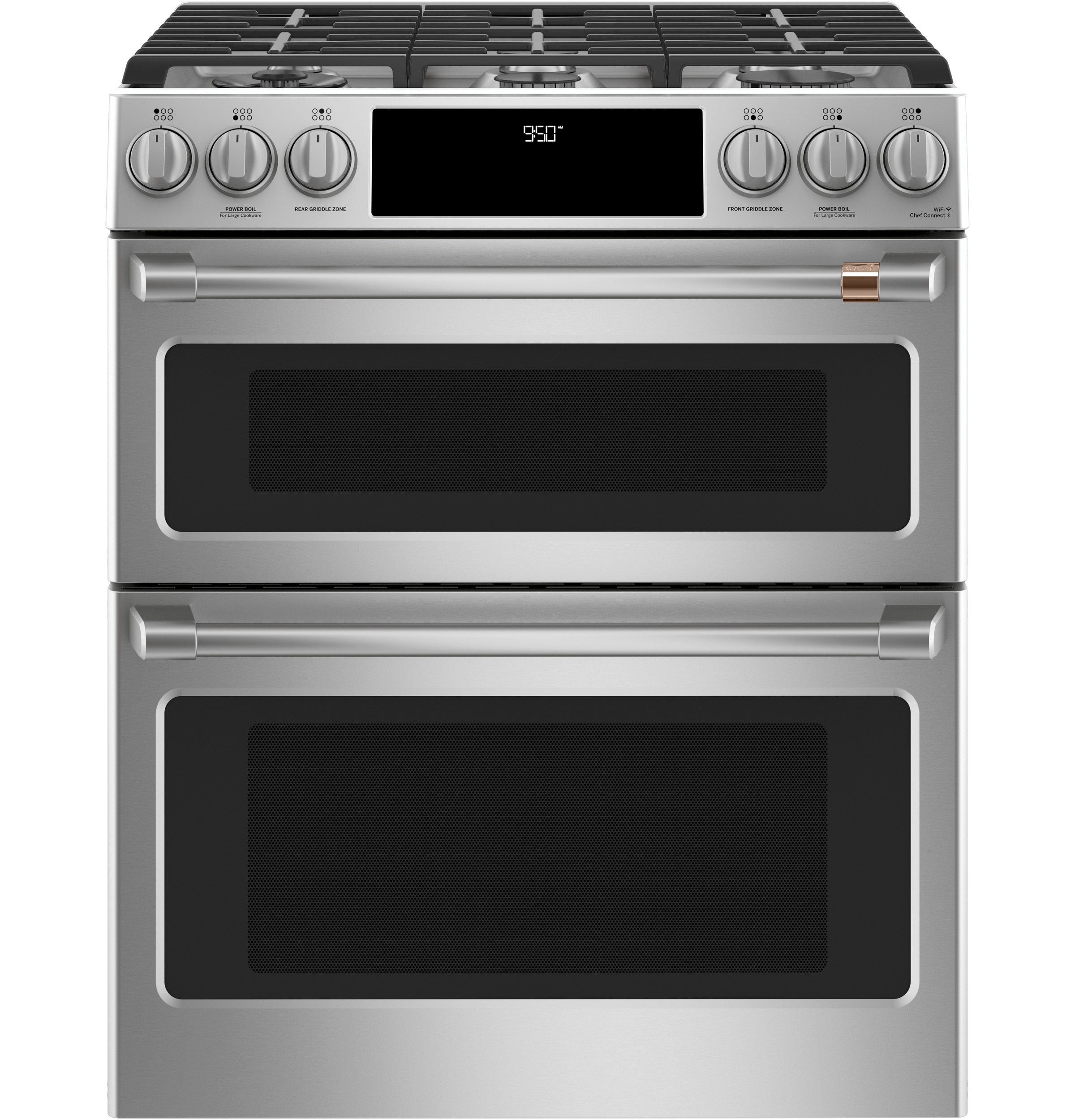Cafe CAFÉ™ 30" Smart Slide-In, Front-Control, Dual-Fuel, Double-Oven Range with Convection Stainless Steel C2S950P2MS1 Picture 1