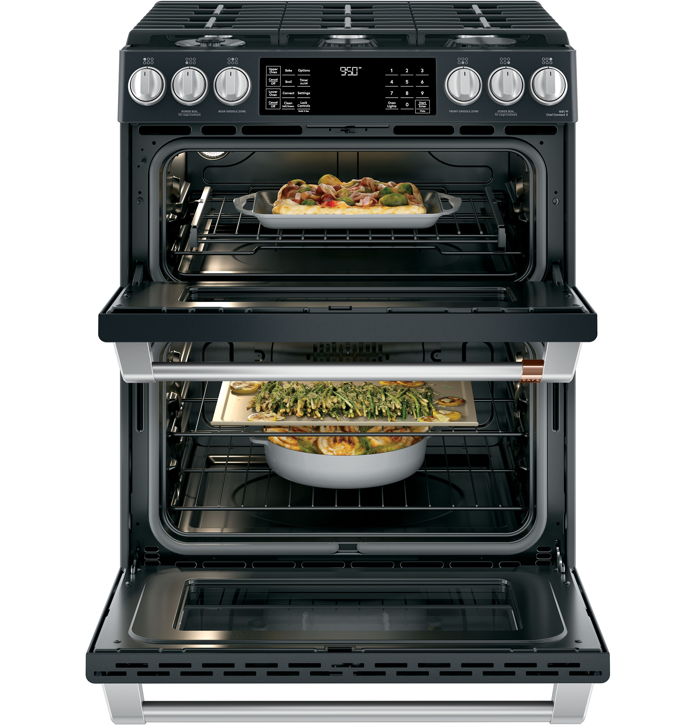 30" Smart Slide-In, Front-Control, Dual-Fuel, Double-Oven Range with Convection C2S950P3MD1