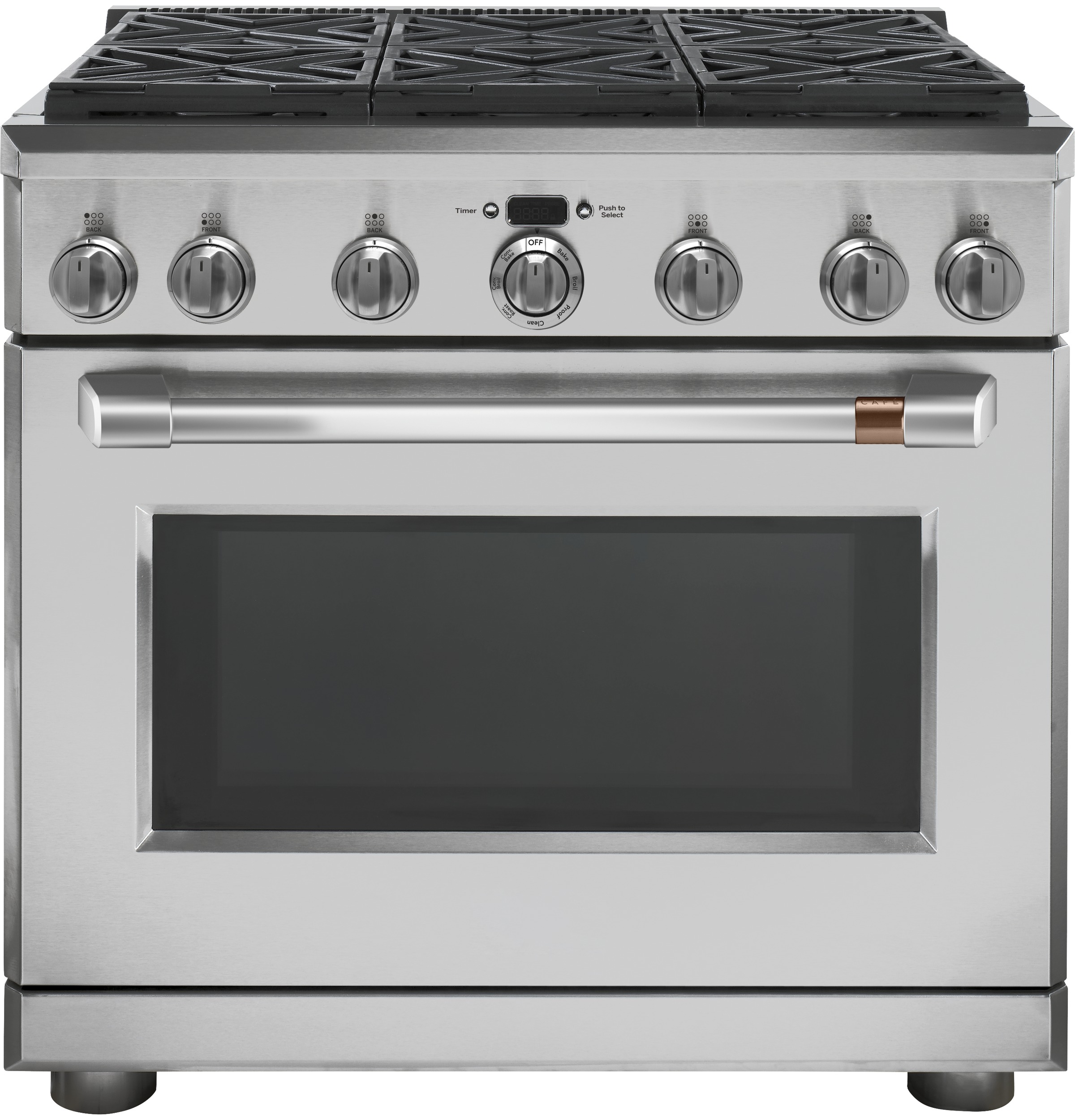 36" Dual-Fuel Commercial-Style Range with 6 Burners (Natural Gas) C2Y366P2MS1