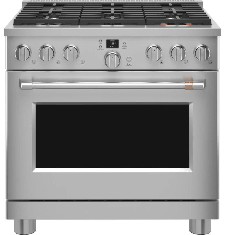 Cafe 36" Smart Dual-Fuel Commercial-Style Range with 6 Burners (Natural Gas) Stainless Steel / Brushed Stainless C2Y366P2TS1 Picture 1