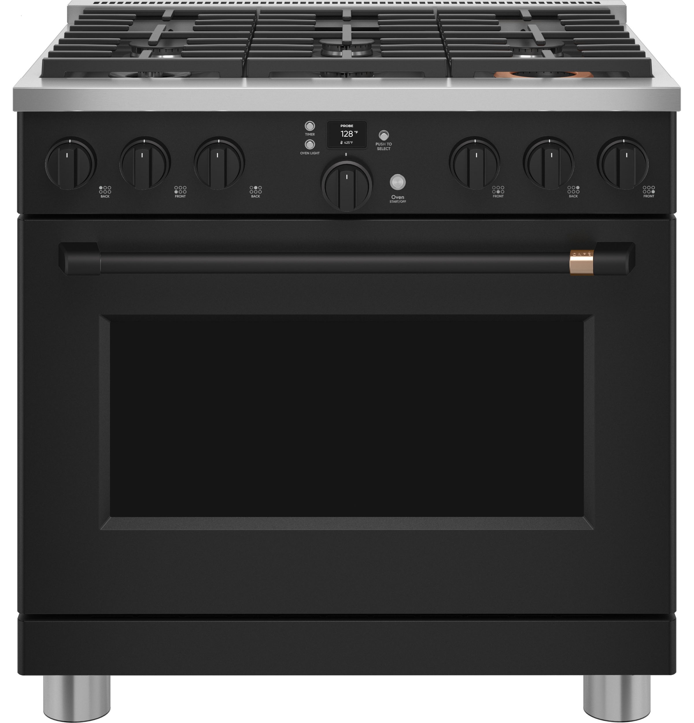 CAFÉ™ 36" Smart Dual-Fuel Commercial-Style Range with 6 Burners (Natural Gas) C2Y366P3TD1