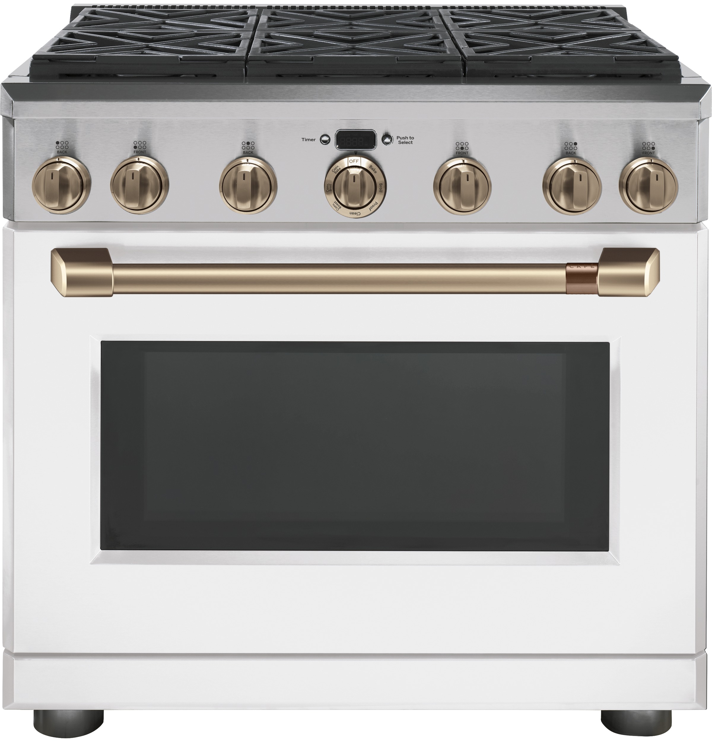 36" Dual-Fuel Commercial-Style Range with 6 Burners (Natural Gas) C2Y366P4MW2